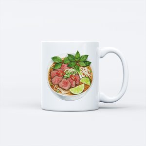 Food Theme Ceramic Mug - Beef Noodles