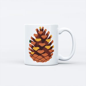 Nature Theme Ceramic Mug - Pine Cone